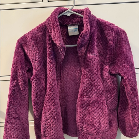 Columbia Magenta Fleece Jacket girls size medium - Picture 1 of 4